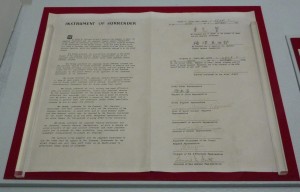 Japanese Surrender Document from 1945